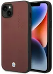 BMW BMHCP14S22RFGR dėklas iPhone 14 6,1" bordo odinis su rombų ra&scaron;tu
