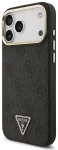Guess PU Leather 4G Strass Triangle Logo Gold Frame MagSafe Case Aizsargapvalks priek&scaron; iPhone 17 Pro Max