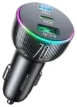 Joyroom JR-CL26 Car Charger 3-in-1 (C+C+U) Bluetooth FM Transmitter Auto lādētājs PD 70W / melns