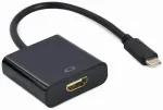 Gembird A-CM-HDMIF-03 USB-C uz HDMI adapteris 4K@30Hz 15cm / melns