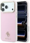 Case Guess Saffiano Small 4G & Classic   Logo MagSafe for iPhone 18 Pro / 17 Pro pink
