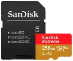 SanDisk Micro SD card Extreme Plus 256GB V30 / SDSQXBD-256G-GN6MA Red, gold S