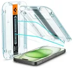 Spigen Glass tR EZ Fit grūdinto stiklo apsauga telefonui iPhone 15 Plus, 2 vnt.