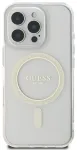 Guess IML Glitter Ring MagSafe Case, skirtas iPhone 16 Pro Max, permatomas