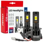 LED Headlights Series F25 PRO BLACK FULL CANBUS H3 68W 12V 24V AMIO-04718