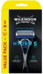 Wilkinson Sword Hydro 5 rinkinys: skustuvas su viena galvute + atsarginės galvutės (8 vnt.)
