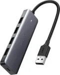 Ugreen 4-in-1 &scaron;akotuvas USB-A į 4x USB 3.0 | USB-C | pilkas