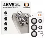 Tel Protect 3D Lens kameros apsauginis stiklas telefonui Samsung Galaxy S25 Ultra (S938) juodas (5 vnt.)