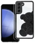 Teddy Bear telefono dėklas Samsung Galaxy A16 4G (A165) | A16 5G (A166) juodas (pliu&scaron;inis me&scaron;kiukas)