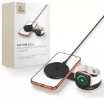 Tech-Protect A55 2-in-1 belaidis įkroviklis | Qi 2.2 | Suderinama su MagSafe | 25W | juodas
