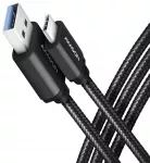 Axagon BUCM3-AM20AB duomenų perdavimo ir įkrovimo laidas | USB-A į USB-C | 2m