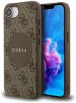 Guess 4G Circle Classic Logo MagSafe Case Aizsargapvalks priek&scaron; iPhone 16e / 17e / brūns