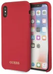 Guess GUHCPXLSGLRE Silicone Hardcase Aizsargapvalks priek&scaron; iPhone X/Xs / sarkans