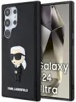 Karl Lagerfeld KLHCS24L3DRKINK 3D Rubber Ikonik Hardcase Aizsargapvalks priek&scaron; Samsung Galaxy S24 Ultra S928 / melns
