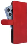 Universal book case COMMON size S for IPHONE 12 / 13 / SAMSUNG S6 / A5 2016 / XCOVER 4 / S22 / HUAWEI P8 2017 red