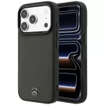 Mercedes Leather Mesh with Bow Line telefono dėklas su MagSafe palaikymu iPhone 18 Pro | iPhone 17 Pro pilkas