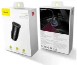Baseus automobilinis įkroviklis Square metal A + A 30W Dual QC3.0 (SCP.AFC) Black (CCALL-DS01)