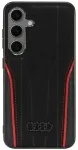 Audi Genuine Leather MagSafe S24 S921 juodai raudonas kietas dėklas AU-TPUPCS24-R8|D3-RD