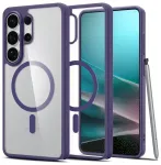 Spigen Ultra Hybrid Mag telefono dėklas su MagSafe palaikymu Samsung Galaxy S26 Ultra (S948) skaidrus tamsiai mėlynas