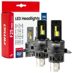 LED Headlights Series F25 PRO BLACK FULL CANBUS H4 H19 70W 12V 24V AMIO-04719