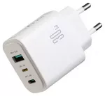 Joyroom JR-TG6 kelioninis įkroviklis | 30W | GaN | USB-C, Lightning | baltas