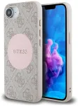 Guess 4G Circle Classic Logo MagSafe Aizsargapvalks priek&scaron; iPhone 16e / 17e / rozā
