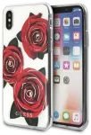 Guess GUHCPXROSTR Hardcase Flower Desire Aizsargapvalks priek&scaron; iPhone X / red rose