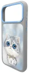 NIMMY case BIG EYED SILVER SHADED CAT for IPHONE 18 Pro Max/17 Pro Max grey