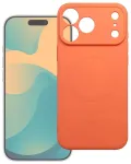 Case for iPhone 18 Pro / 17 Pro Silicone Mag Cover compatible with MagSafe (camera protection) orange