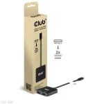 USB centrmezgls Club 3D Club3D MST-centrmezgls USB 3.2 Type C > 2x HDMI 4K60Hz +100W PD St/Bu mazumtirdzniecība