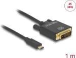 DELOCK USB kabelis Tipas C -> DVI(24+1) St/Bu 4K 30 Hz 1,0m Black