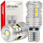 LED bulbs STANDARD T10 W5W 6x3020 + 1x3030 SMD White 12V/24V AMIO-03718