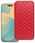 Cubic Book knyginio tipo telefono dėklas iPhone 17 Pro raudonas