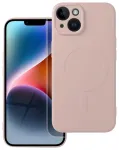 Silicone Mag Cover telefono dėklas su MagSafe palaikymu iPhone 14 rožinis