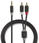 Nedis Aux Audio vads 3.5 mm -> 2x RCA 3m Melns