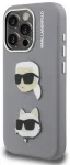 Karl Lagerfeld Grained PU K&CH Heads Case Aizsargapvalks priek&scaron; Apple iPhone 15 Pro