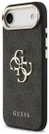 Guess PU Leather 4G Metal Logo Gold Frame Case Aizsargapvalks priek&scaron; iPhone Air / melns