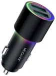 Joyroom JR-CL10 Car Charger U+U Auto lādētājs 24W LED Light / melns