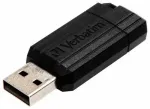 Verbatim USB-A 2.0 PinStripe Flash Drive 64GB black 49065