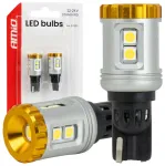 LED bulbs STANDARD T15 3030 8SMD + 3020 1SMD White 12/24V AMIO-04991