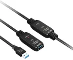 USB kabelis Club 3D USB-A - USB-A 10 m Black (500286)