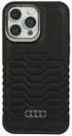 "Audi Synthetic Leather MagSafe" iPhone 15 Pro Max 6.7" juodas kieta dėklas AU-TPUPCMIP15PM-GT|D3-BK