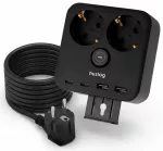 Huslog Power strip with phone holder HUS1055