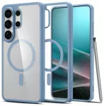 Spigen Ultra Hybrid Mag telefono dėklas su MagSafe palaikymu Samsung Galaxy S26 Ultra (S948) skaidrus mėlynas