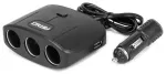 Triple extension socket charger 2x USB A ON/OFF button 12/24V 100W 70cm AMIO-04362