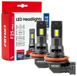 LED Headlights Series F25 PRO BLACK FULL CANBUS H8 H9 H11 H16 68W 12V 24V AMIO-04721