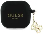 Guess GUA4LECG4K AirPods 4 cover Aizsargapvalks priek&scaron; AirPods 4 Silicone 4G Charm / melns