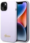 Guess GUHCP14MSLSMU Silicone Vintage Gold Lo Aizsargapvalks priek&scaron; iPhone 14 Plus / 15 Plus 6.7" / violets