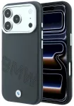 Etui BMW Sign Inclined Deboss Letters MagSafe Aizsargapvalks priek&scaron; iPhone 18 Pro / 17 Pro / pelēks