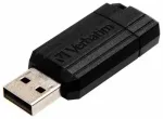 Verbatim USB-A 2.0 PinStripe Flash Drive 128GB black 49071